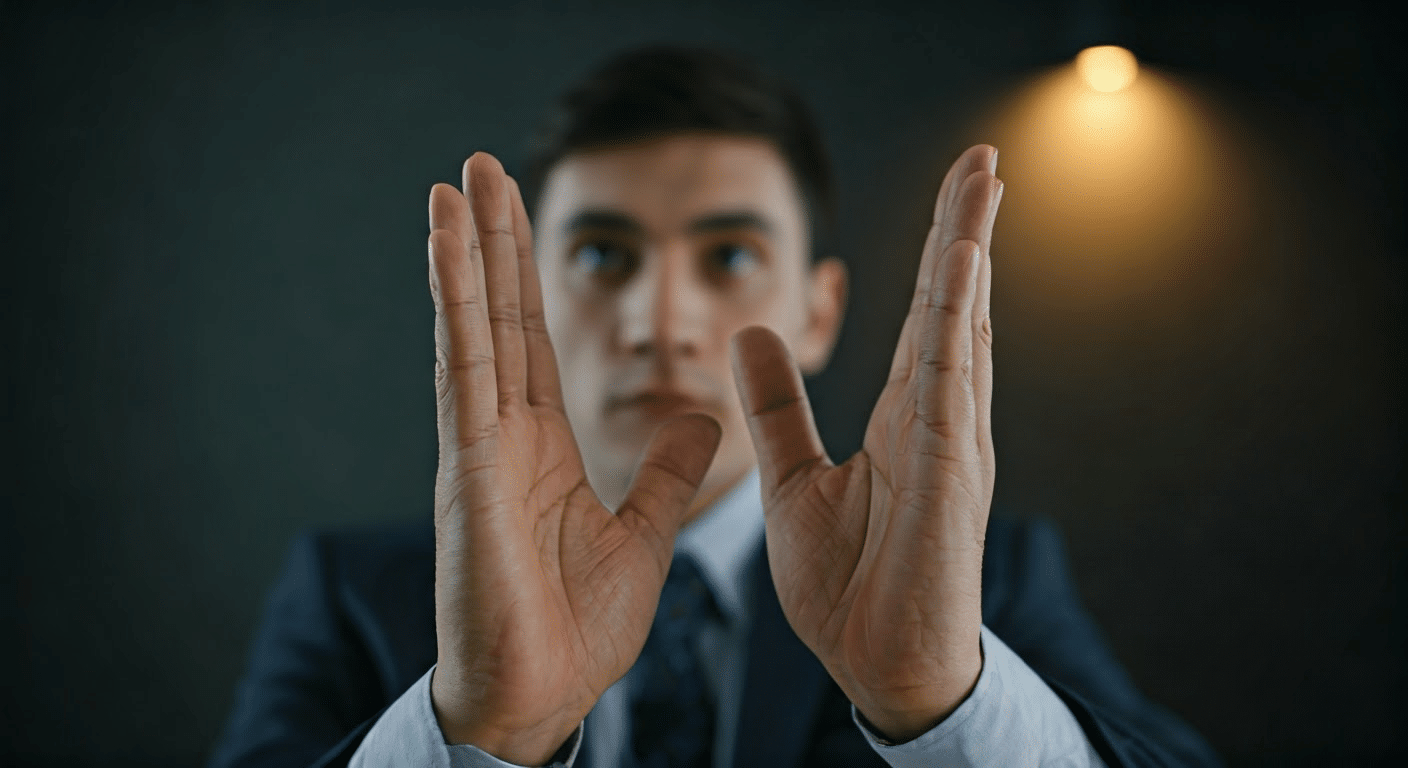 Close-up of hands in meditation position by candlelight, highlighting evening meditation benefits.