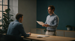 Expert presenting TinEye in office setting